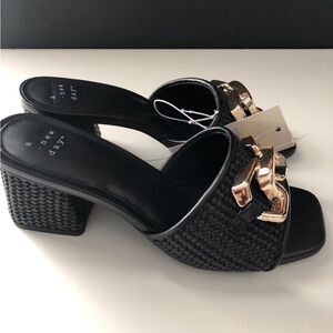 Brand New A New Day Black Heeled Sandals - Size 6